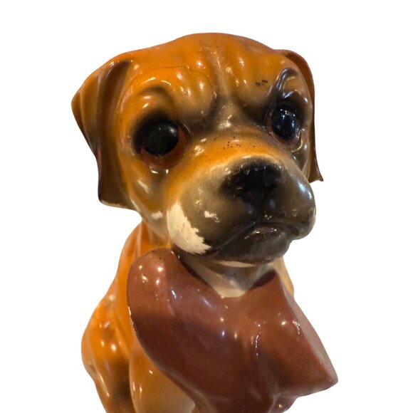 Vintage Ceramic Puppy Figurine Holding Shoe - Picture 11 of 13